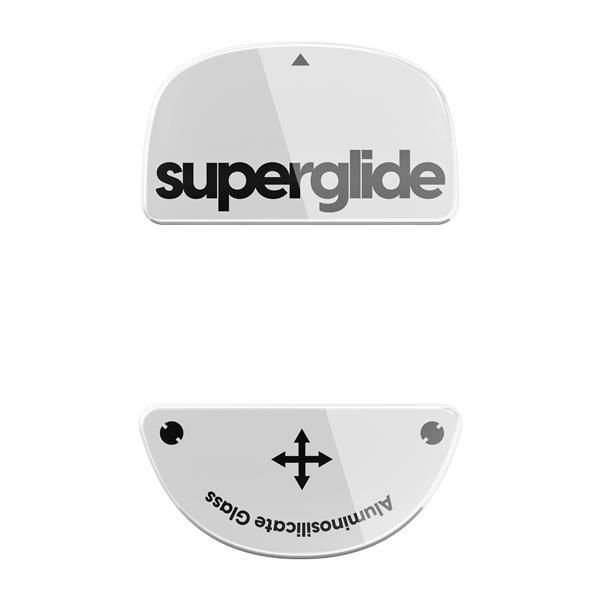 新品 Superglide(Type S) マウスソール for Vaxee XE マウスフィート [ 強化ガラス素材 ラウンドエッヂ加工 高耐久 超低摩擦 Super Smooth ] - White