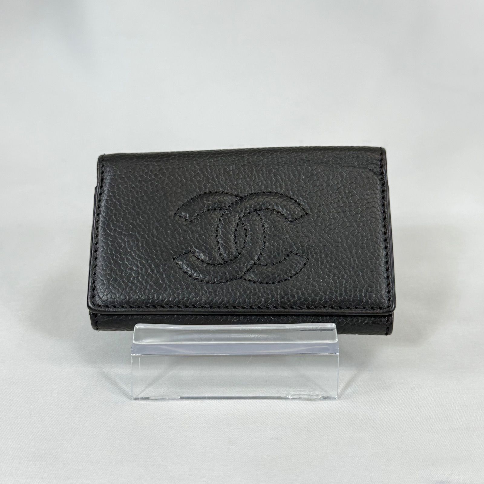 シャネル キャビアスキン デカココ 6連キーケース ブラック CHANEL シャネル キャビアスキン ココマーク デカココ 6連 キー