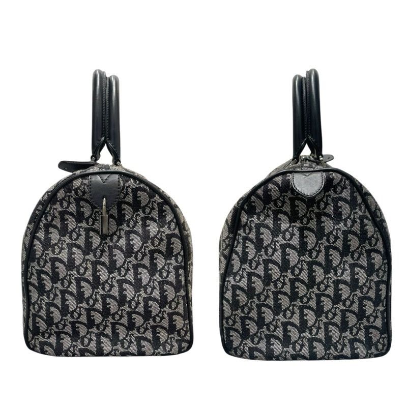 クリスチャンディオール トロッター ボストンバッグ ロゴ総柄 キャンバス レザー ディオール トロッター キャンバス レザー 総柄 ロゴ ボストンバッグ