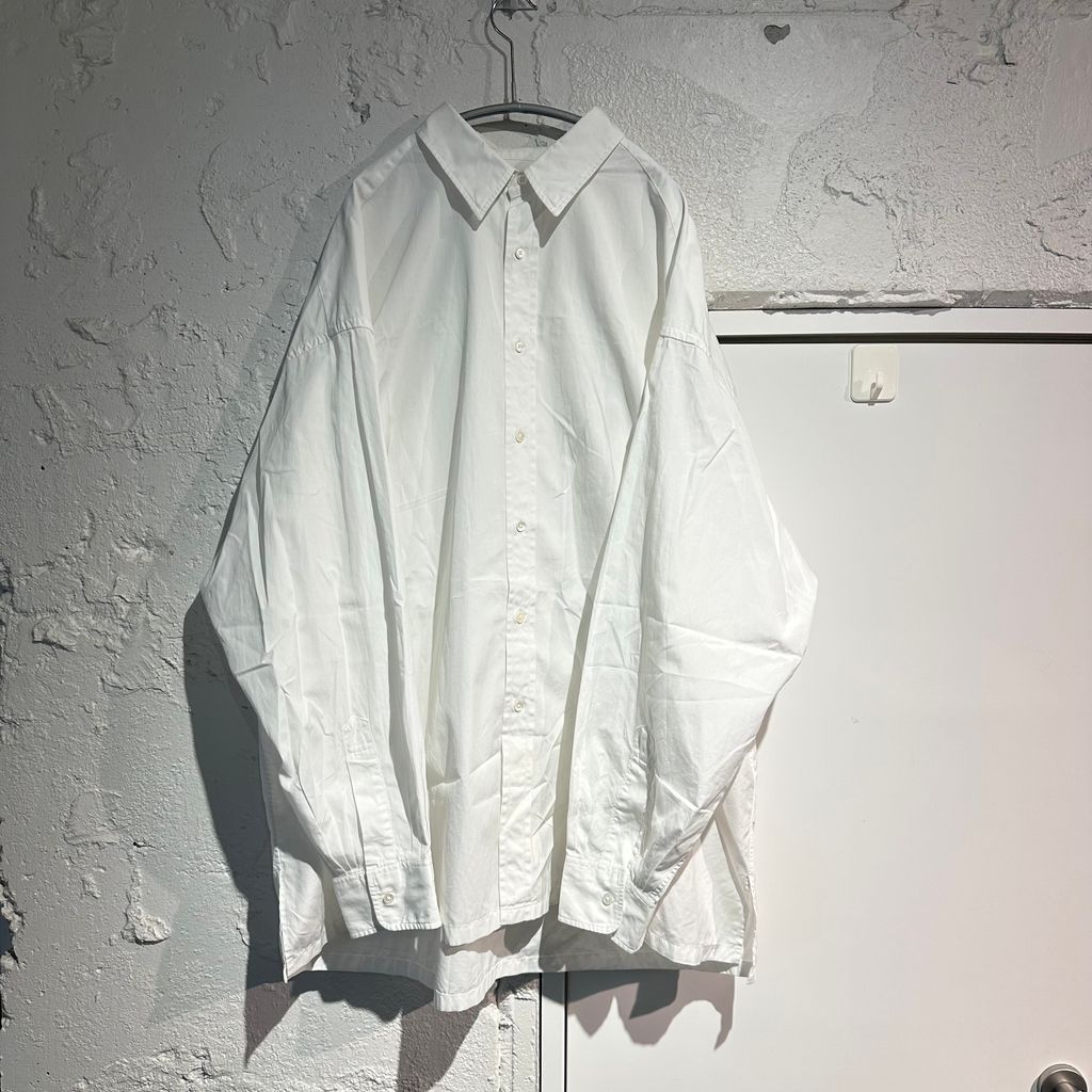 Graphpaper グラフペーパー Thomas Mason Regular Collar Shirt 長袖シャツ GM192-50505 ホワイト size F 表参道A10