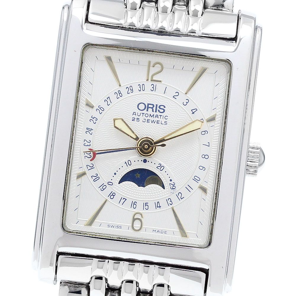 訳ありオリス ORIS B7460 レクタンギュラー ポインターデイト 自動巻き メンズ_906649