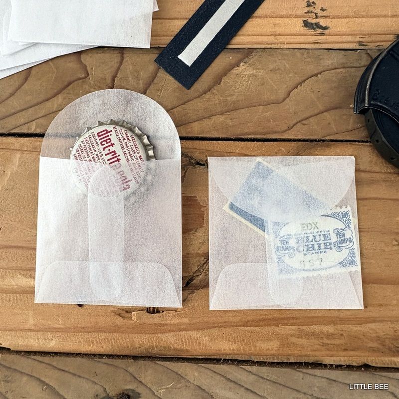 511・E-270 USA グラシン封筒 正方形S 20枚 5×5cm 封筒 グラシン 紙