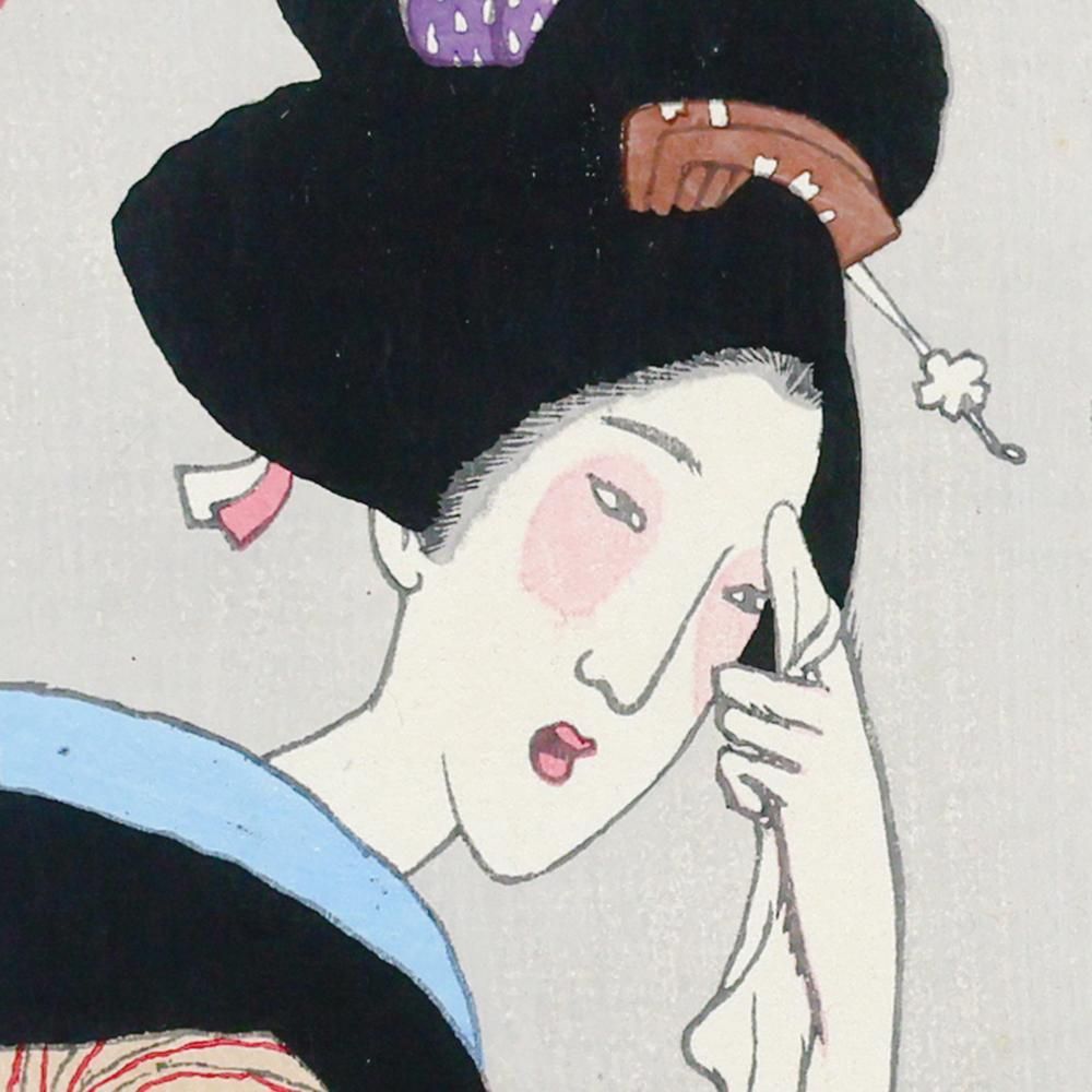 竹久夢二「舞妓」木版画＊大正ロマンを象徴する画家・センチメンタルな女性