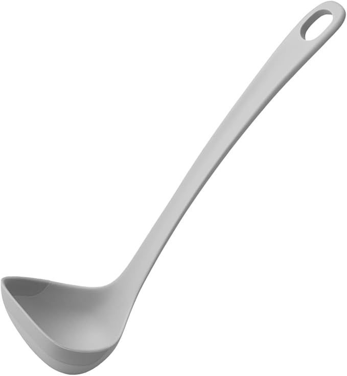 【在庫処分】マーナ (marna) すくいやすいお玉 S (ハマグリ形状/カーブにやさしくフィット) シリコーン お玉 おたま キッチン用品 キッチンツール グレー K799GY