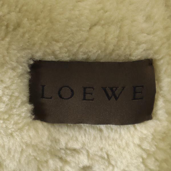 ロエベ シープスキン ムートンジャケット 40 ブラウン系 LOEWE 羊皮