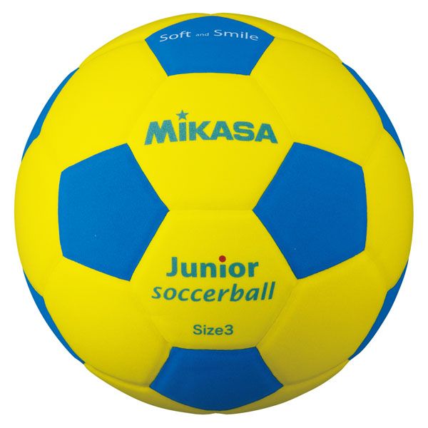 【新品・5営業日で発送】ミカサ ジュニアサッカー_EVA_ヤク150G_キ／アオ (SF3JYBL)