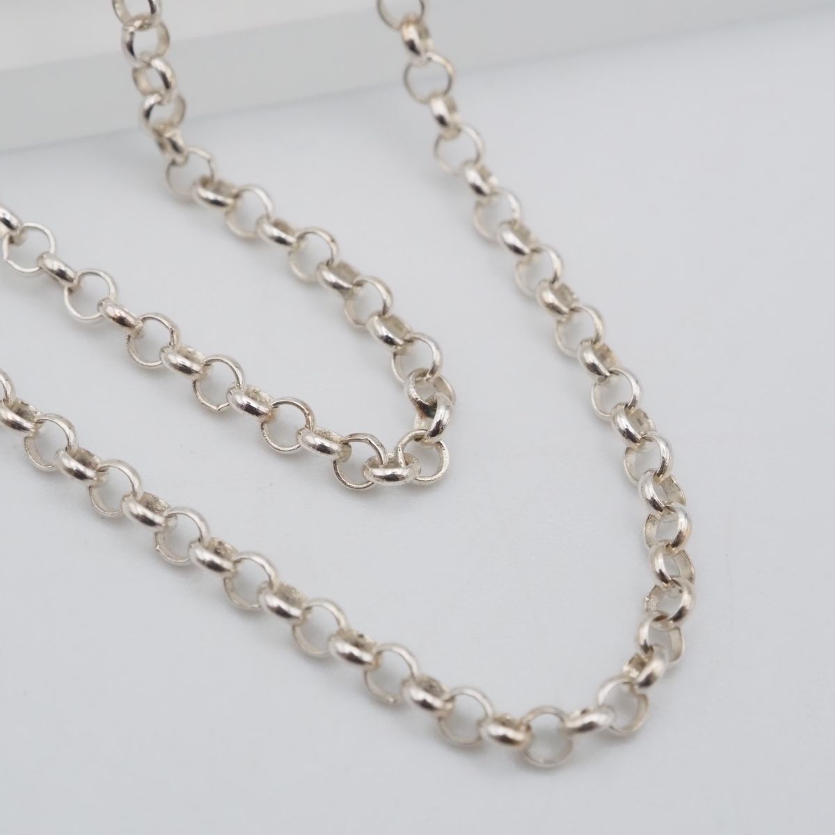 F591 ヴィンテージ 925 ITALY刻印 ネックレス ロロチェーン デザイン