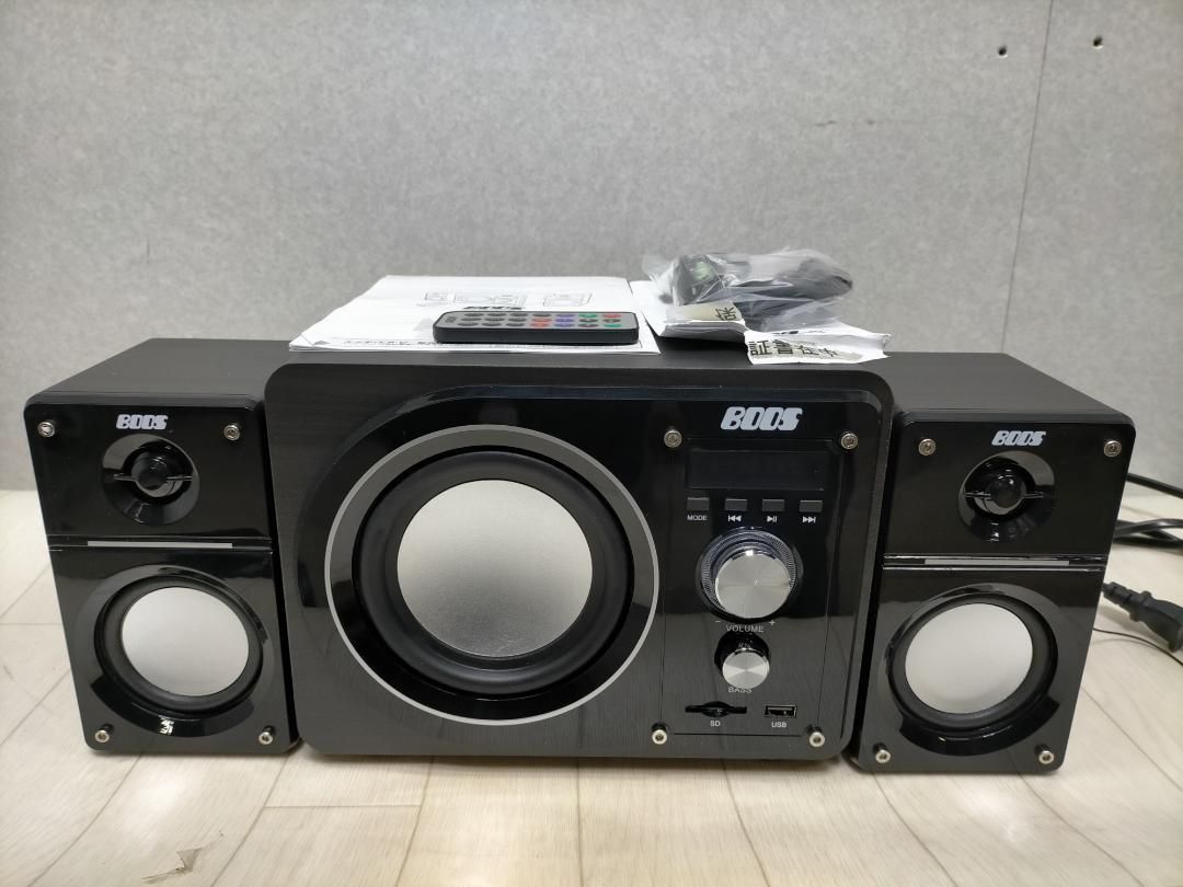 超美品 BOOS Bluetooth HNB-PW3300Mk-2 75011 超美品 BOOS コンパクトサウンドシステムMk-2 リモコン付き