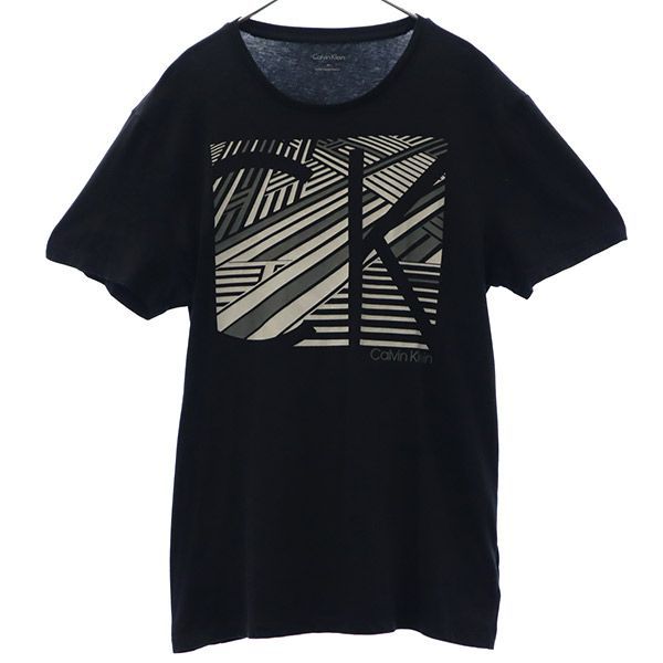 カルバンクライン プリント 半袖 Tシャツ M ブラック Calvin Klein メンズ 【中古】  【230621】 メール便可