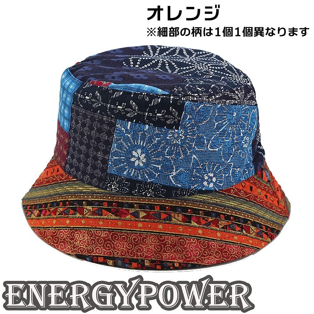 数量 メンズ 男女兼用 レディース コットン アウトドア 夏フェス キャンプ 登山 帽子 バケハ カジュアル リバーシブル ストリート パッチワーク柄＆黒 バケットハット ユニセックス EnergyPower
