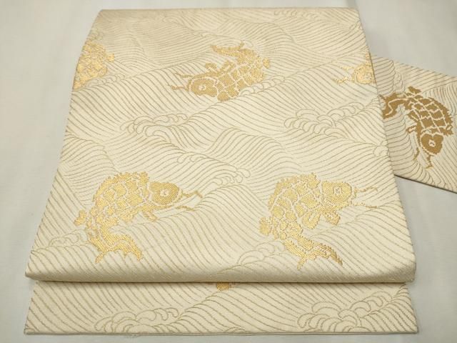 平和屋着物●九寸名古屋帯　荒磯　金糸　正絹　逸品　CAAT8157hy 平和屋着物○九寸名古屋帯 荒磯 金糸 正絹 逸品 CAAT8157hy - メルカリ