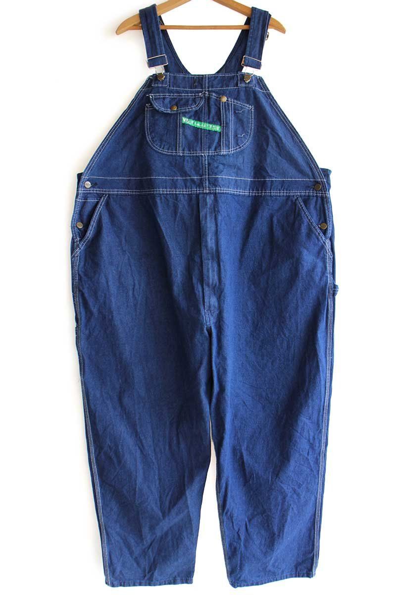00s メキシコ製 KEY Imperial デニム オーバーオール W52 L30 超特大 オールド ワーク ペインター パンツ 濃紺 ビッグサイズ