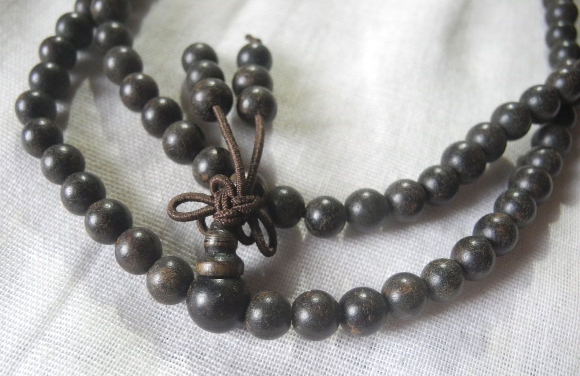 ベトナム産 沈香 香木 土沈香 ネックレス 数珠 本物 38g 8mm