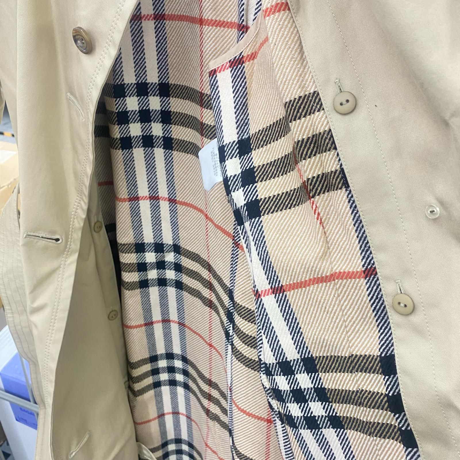 美品✨【バーバリーブルーレーベル】ウールライナートレンチコート ノバチェック36 186005 BURBERRY BLUE LABEL バーバリーブルーレーベル トレンチコート