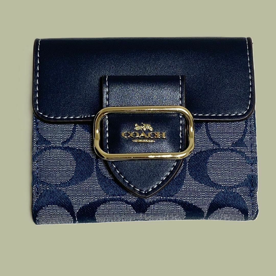 美品】✨【冬コーデ】COACH 二つ折り財布 スモール モーガン 