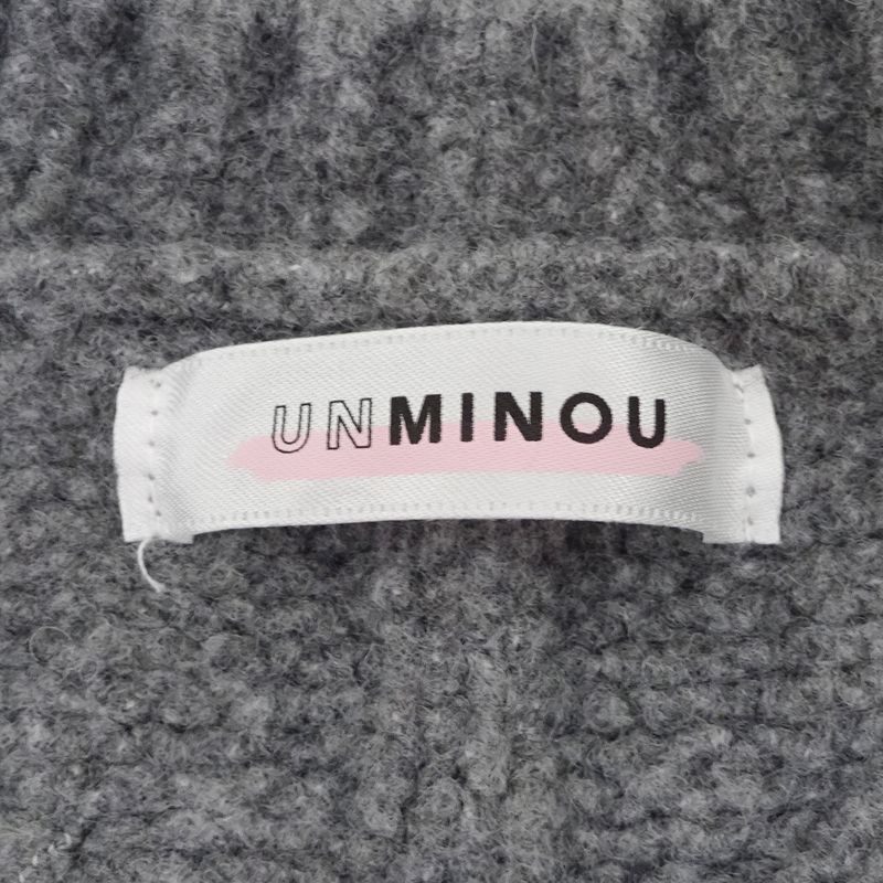 三重店】UNMINOU｜アンミヌ パールニットカーディガン グレー EE05603 サイズ:F【112-A725】 - メルカリ