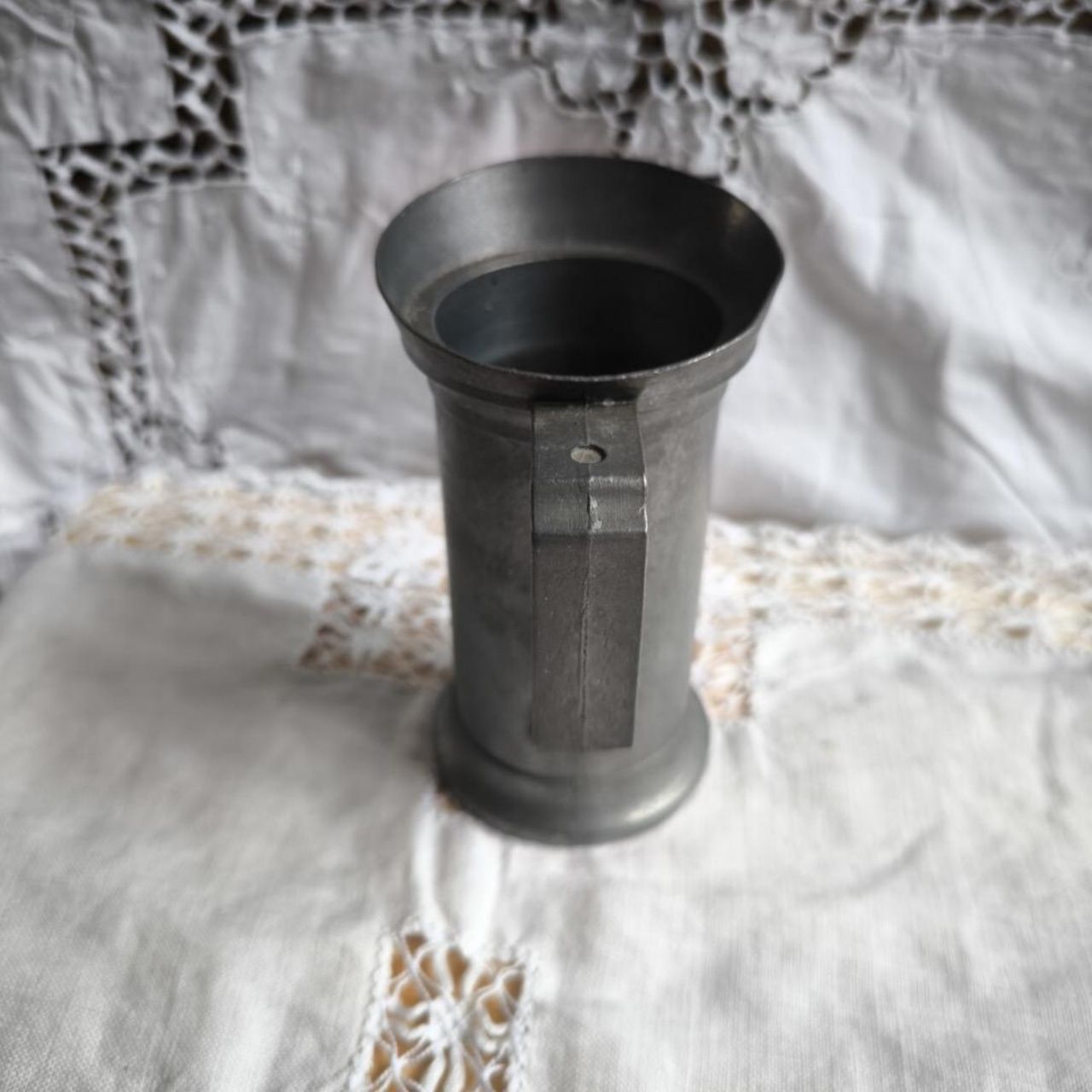 フランスアンティーク ピューター ポット 花瓶 エタン シャビーシック インテリア 花器 フラワーポット ピシェ カップ FEANCE PARIS フランスアンティーク ポット ピューター 花瓶 フラワーベース 花器