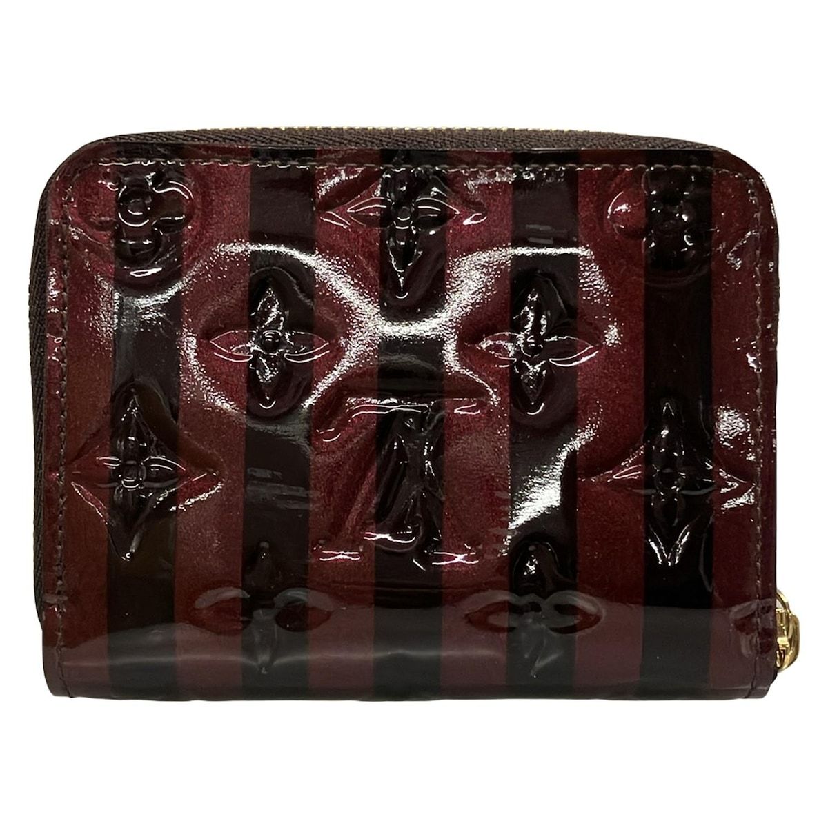 LOUIS VUITTON ルイヴィトン コインケース モノグラム ヴェルニレイユール ジッピーコインパース M91719 アマラント レイユール レザー