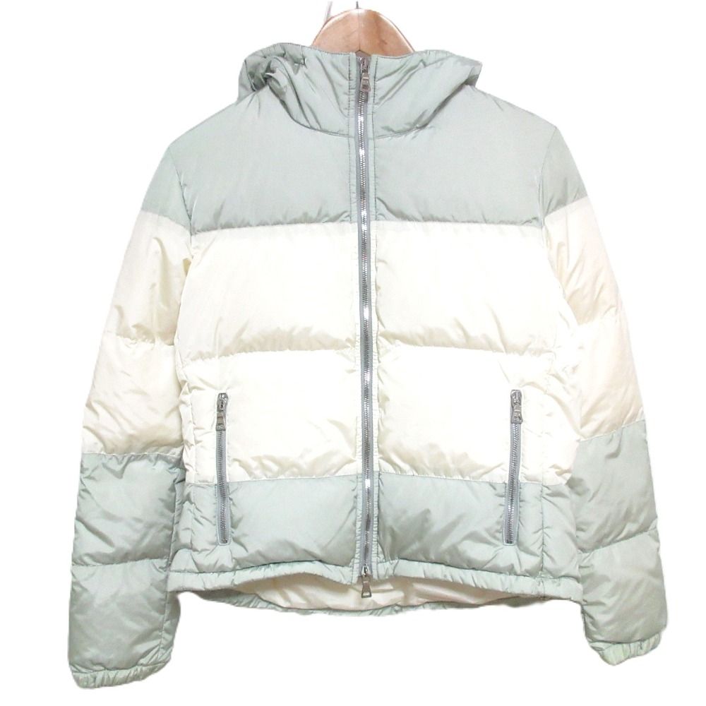 良品 PRADA SPORT プラダスポーツ ナイロン フーデッド ダウン 