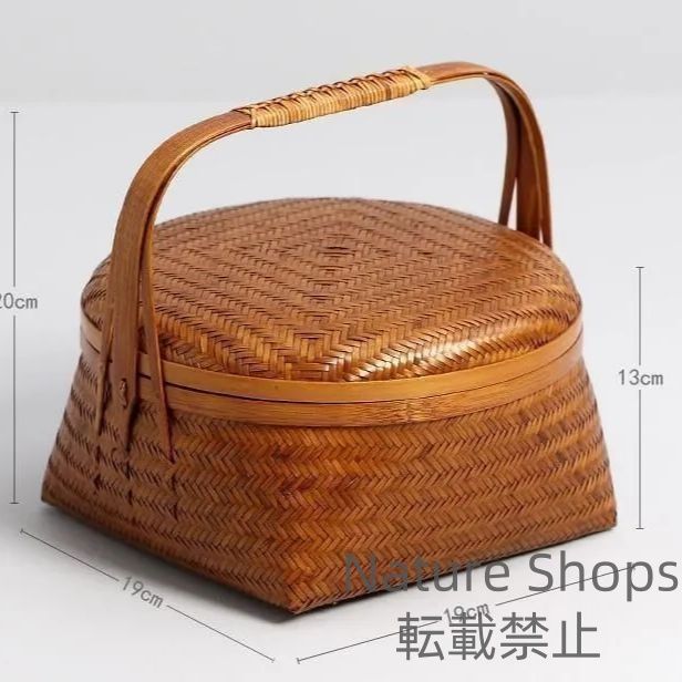 バスケット|収納かご おしゃれ竹籠 収納箱|竹工芸|竹編細工籠|茶道具籠 茶道セット 茶具 竹の編 bscp88