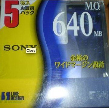 【在庫セール】SONY 5EDM-640C2 3.5型MOディスク　お買い得5枚パック　640MB