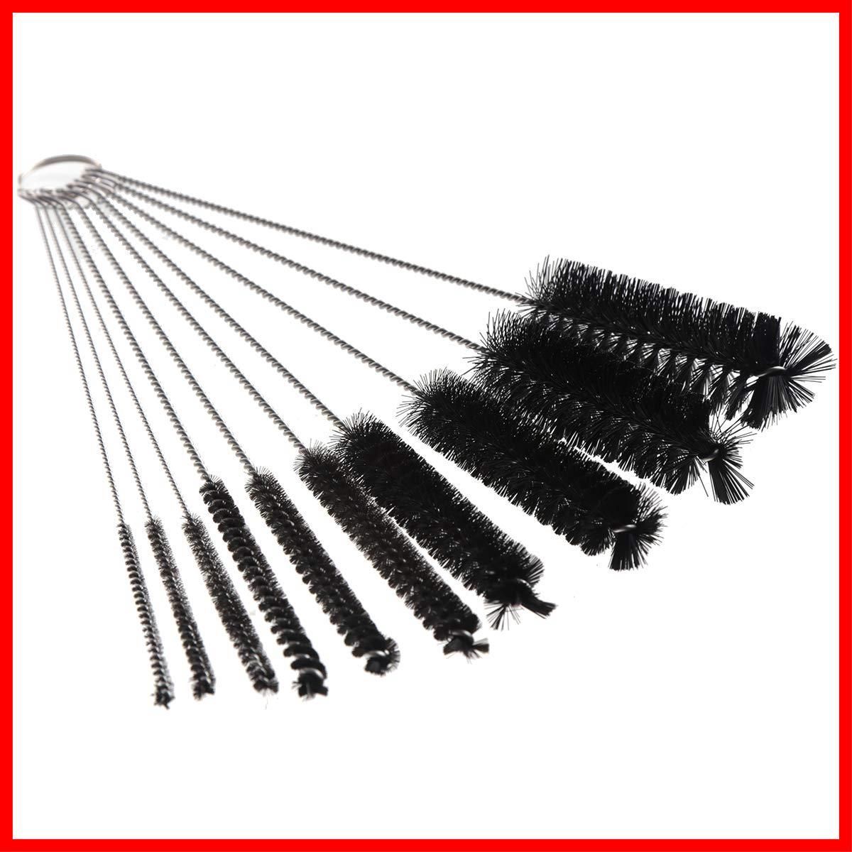 ストローセット 異なる直径を10点セット 洗浄ブラシ ナイロンチューブブラシ ストロー 眼鏡 キーボード ジュエリークリーニング 試験管ブラシ カップブラシ キッチン注ぎ口洗い 試験管ブラシ 先端まで毛がある LOKIPA