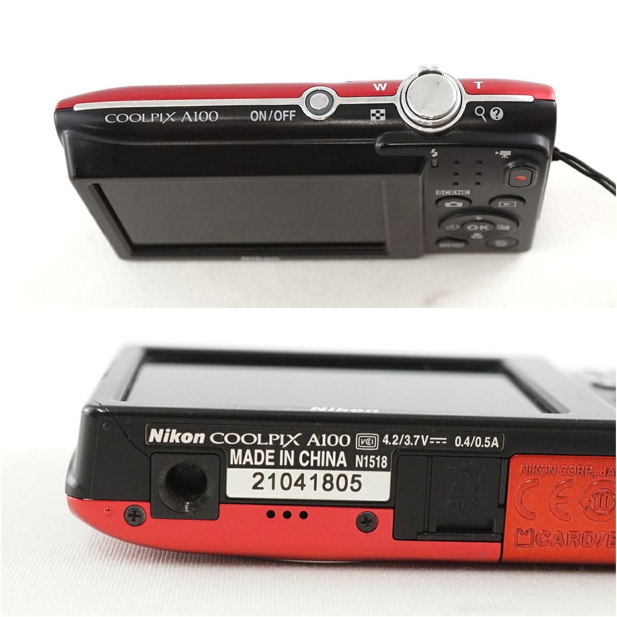 Nikon COOLPIX A100 USED美品 デジタルカメラ 本体+バッテリー 2005万 ...
