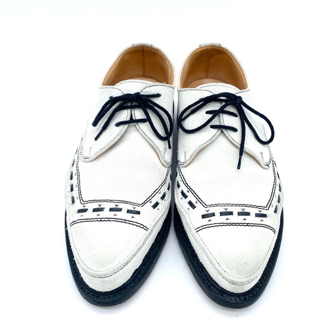 A 13408 Y s×ジョージコックス ホワイトスエード クリーパーシューズ 5