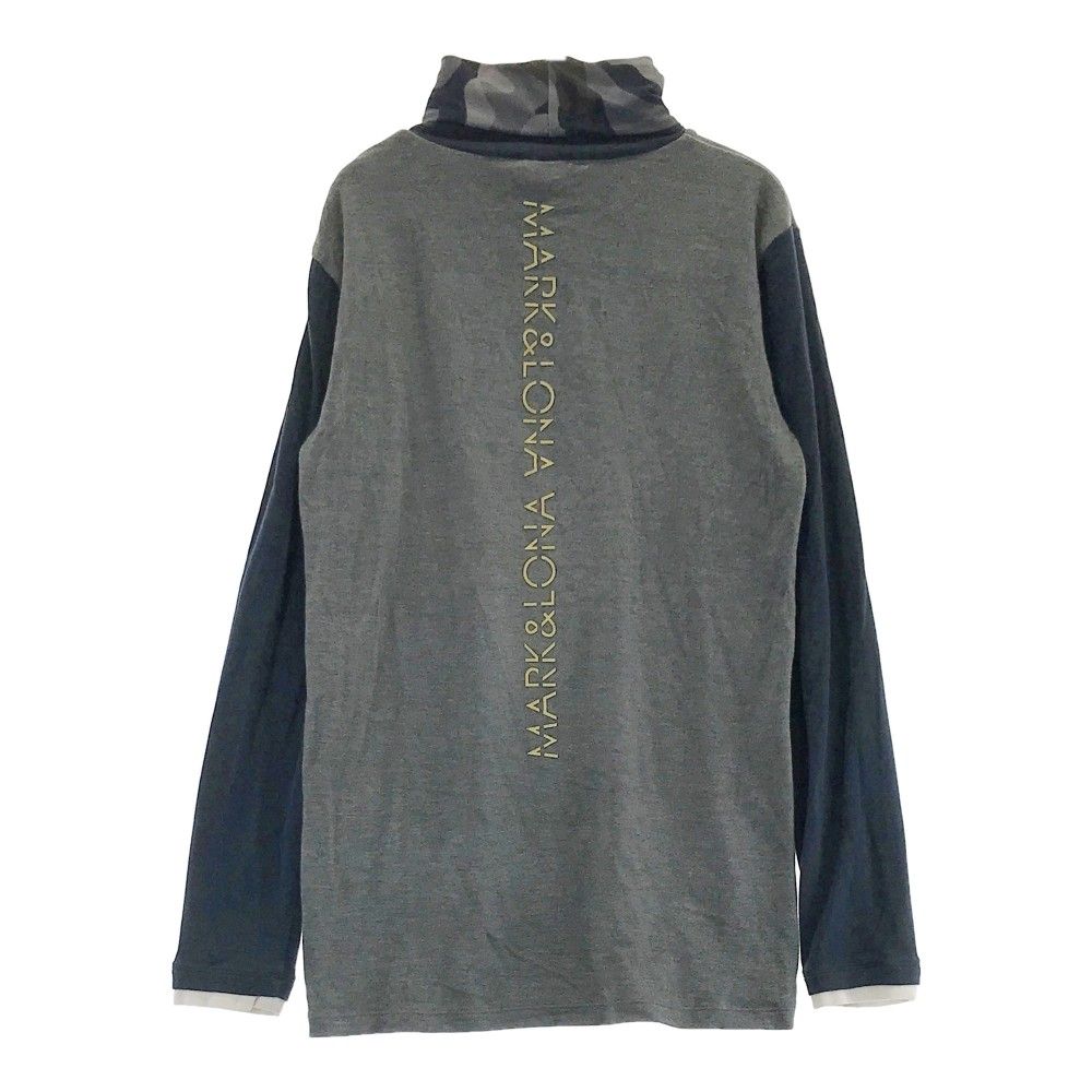 サイズ：46 MARK&LONA マークアンドロナ  タートルネック 長袖Tシャツ 微起毛  グレー系 [240101469284] ゴルフウェア メンズ ストスト サイズ：46 MARK&LONA マークアンドロナ タートルネック 長袖T