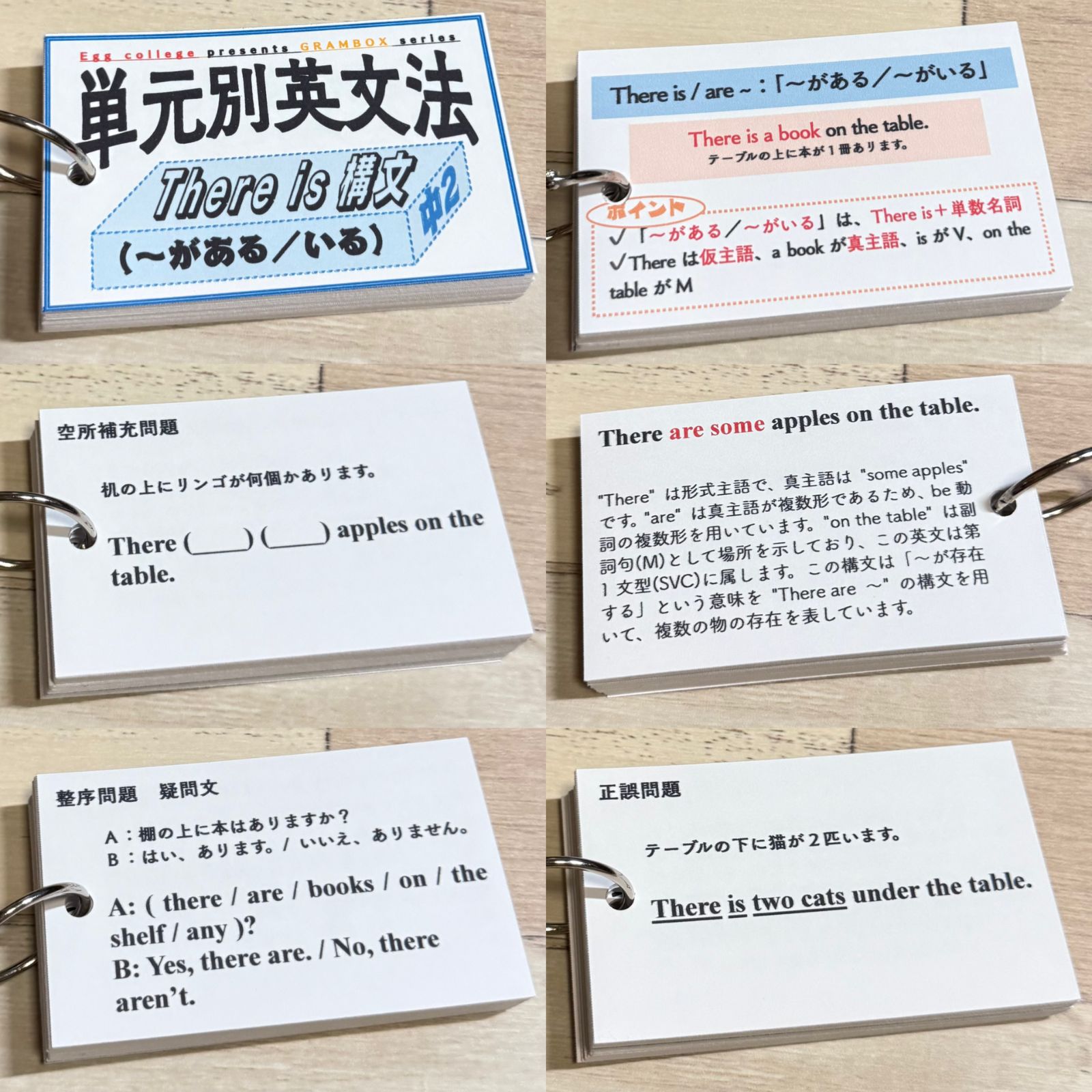 中2フルパッケージ】単元別英文法カード 中学生 テスト 復習 予習 学習