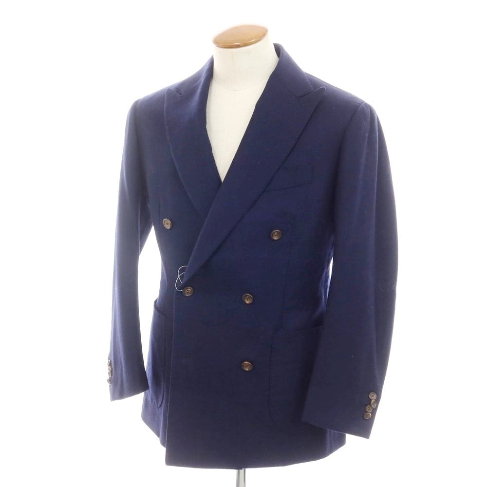 <美品>STILE LATINO ネイビー ウール カシミヤ ジャケット 48 50%OFF・新品・48】STILE LATINO（スティレ ラティーノ）ROMOLO