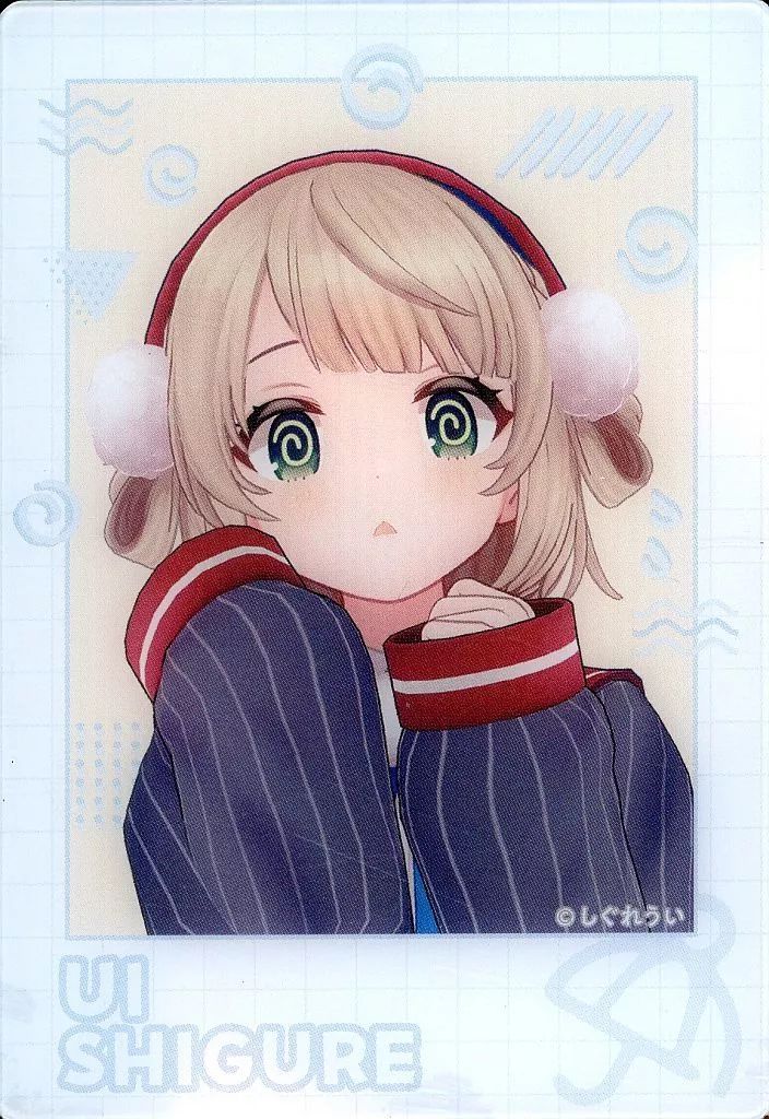 中古】キャラカード [単品] しぐれうい(文字：ブルー/チェキ風