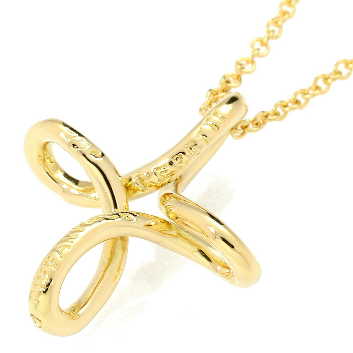 ティファニー インフィニティ クロス ネックレス K18 TIFFANY&Co. 中古  