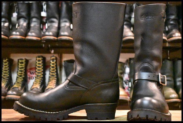 【9.5E 良品 12年】WESCO ウエスコ ボス ブラック 黒 11インチハイト ビブラム100シングル ブーツ BOSS HOPESMORE【FA402】