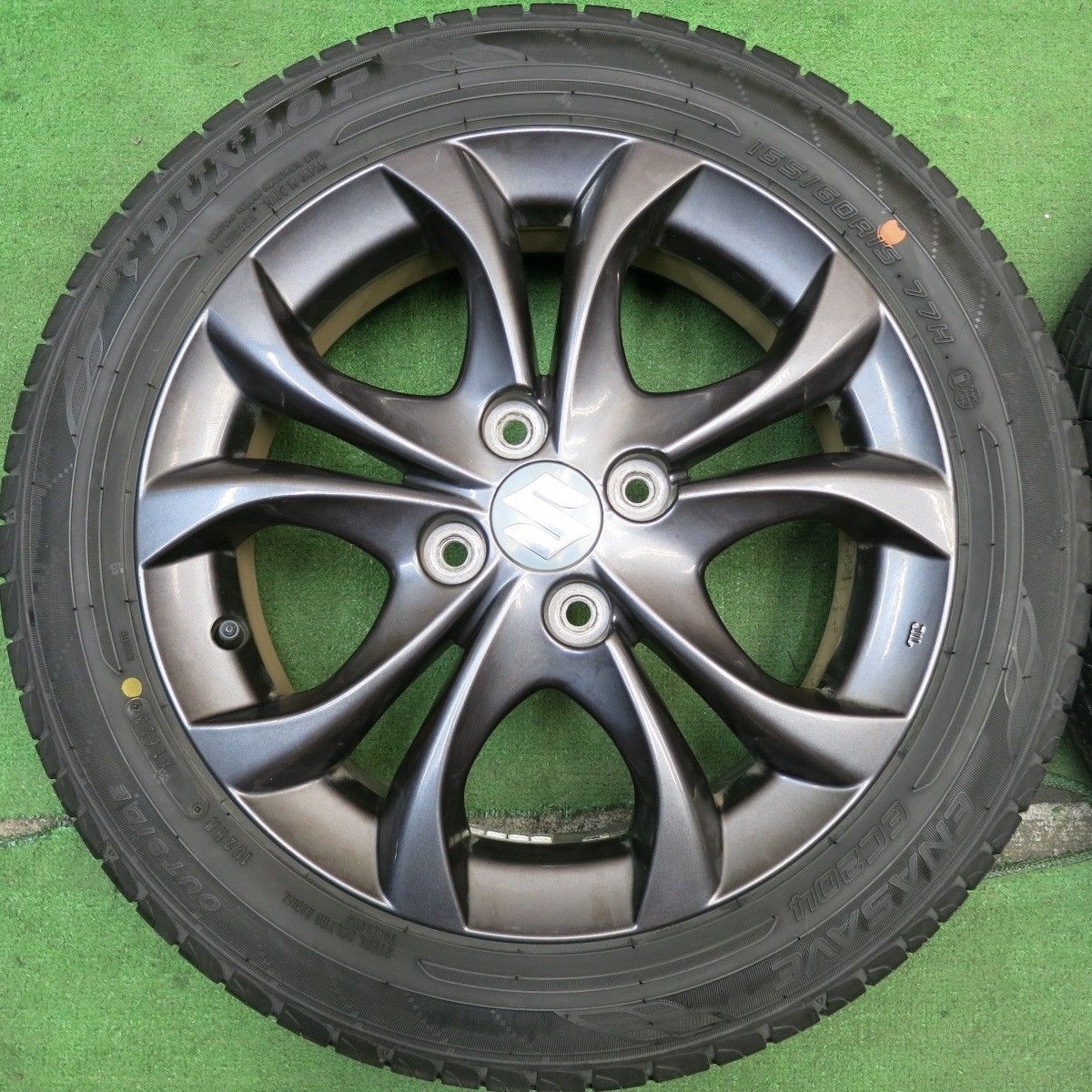 バリ溝！23年！8.5分☆スズキ ソリオ 純正 165/60R15 ダンロップ 