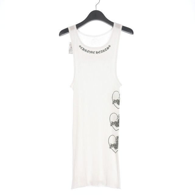 クロムハーツ CHROME HEARTS Love You リブタンクトップ カットソー M ホワイト 白