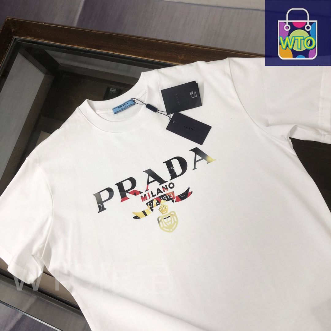 PRADA プリントロゴTシャツ ポロシャツ ギフトラッピングOK PRADA(プラダ) トップス(メンズ) - 海外通販