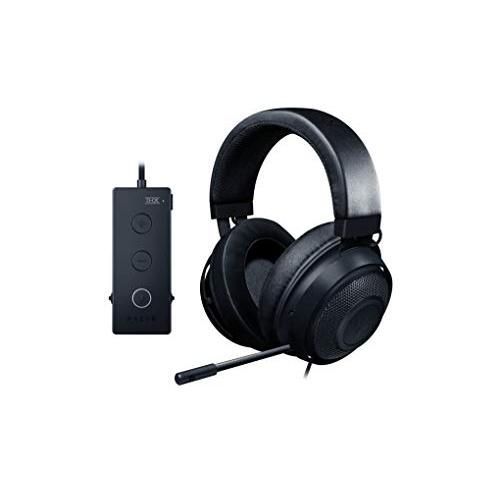 Razer Kraken Black ゲーミングヘッドセット + THX USBオーディオコントローラー 3.5mm/USB 7.1 立体音響対応 PC 冷却パッド 【日本正規代理店保証品】