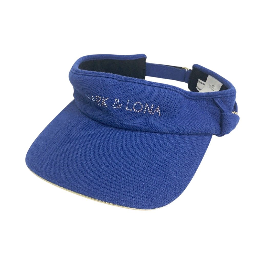 MARK-LONA マークアンドロナ サンバイザー リボン ブルー系 240101538095 ゴルフウェア ストスト