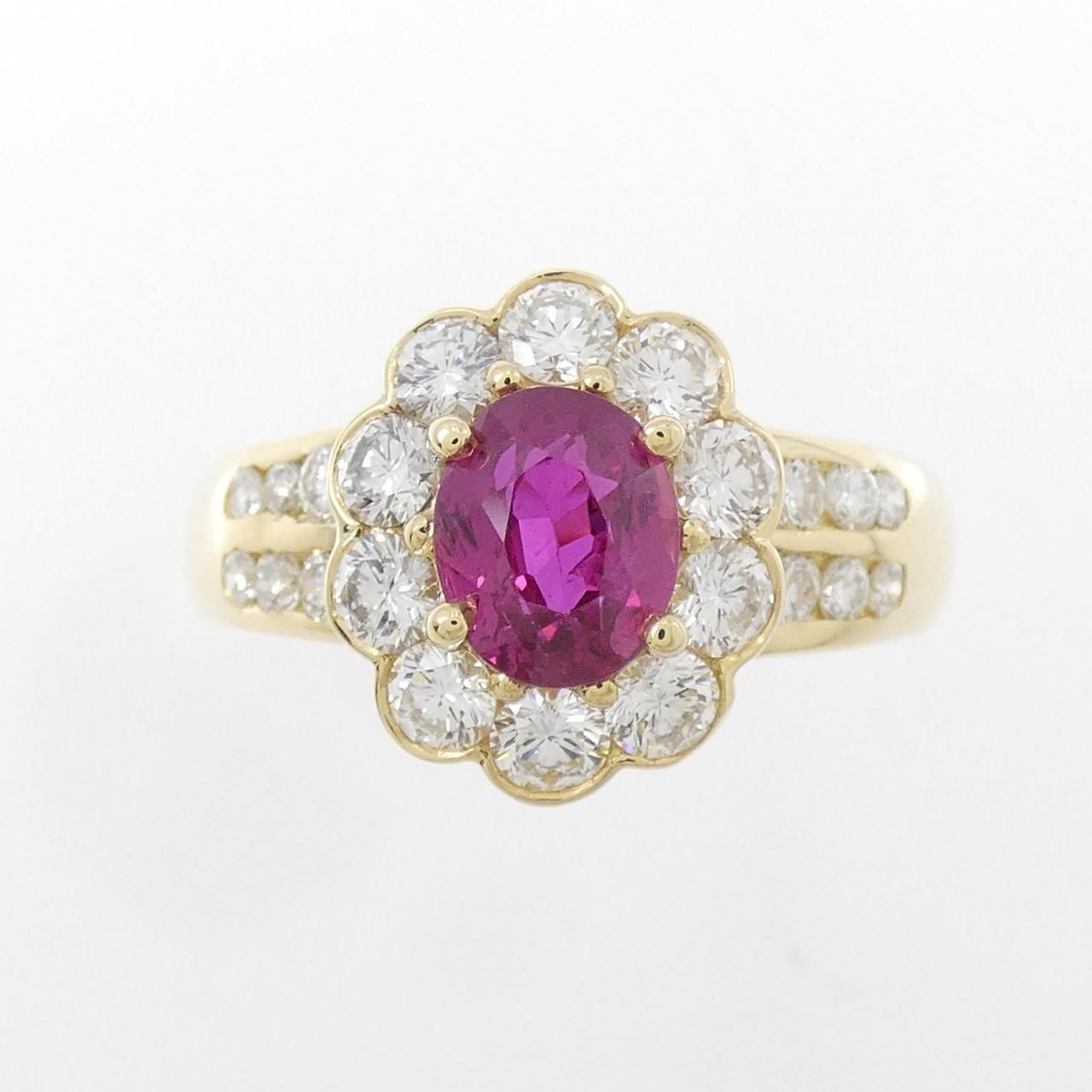 MIKIMOTO】K18YG D0.17ct 0.11ct ルビー リング K18YG ルビー MIKIMOTO】K18YG D0.17ct 0.11ct ルビー リング K18YG ルビー