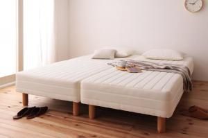 クイーンベッド 脚付きマットレスベッド 移動ラクラク 分割式 ポケットコイルマットレスベッド 脚22cm クイーンサイズ クイーンベット 分割式ポケットコイルマットレスベッド 脚付マット 