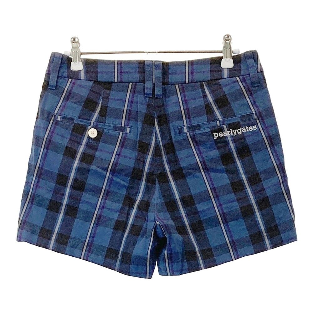 パーリーゲイツ★ショートパンツ★紺★ネイビー/チェックサイズ00 cfcc5f7397dd68c6fab591829bb653