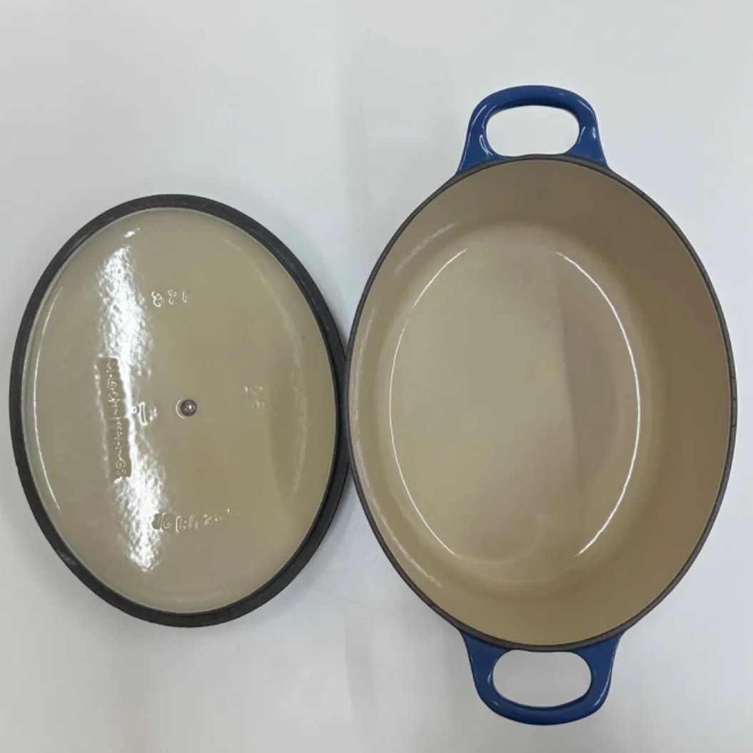 美品】LE CREUSET ルクルーゼ ココットオーバル 25cm 3.2l MADE IN FRANCE ブルー 両手鍋 鍋  10240920003002FG （SNA） - メルカリ