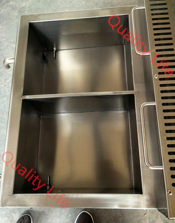 LPガス ガスフライヤー 2槽式 10L×2 サーモスタット 温度調節機能付き デジタルディスプレイ付き WWW_KANDAIZUMI_COM