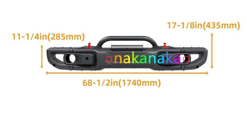 ジープ ワンギラー JL 用 2018- フロントバンパー 10周年記念モデル フロントバンパー FFCRYSTALESIA_COM