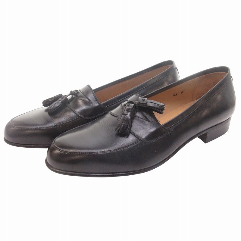 BALLY ブラックレザー ローファー タッセル付き BALLY ブラックレザー ローファー タッセル付き