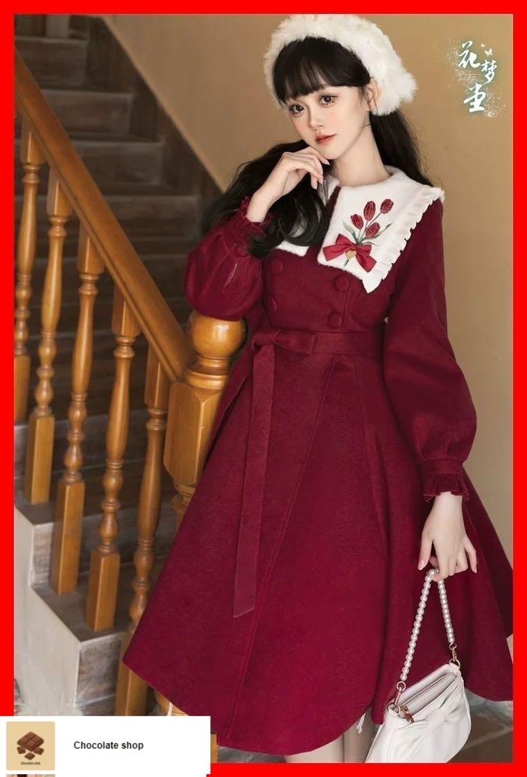 25年 全新♥ チューリップの刺繍入りコート ロリータファッション ロリータコート IMPECCABLEHEALTHCARESERVICES_COM