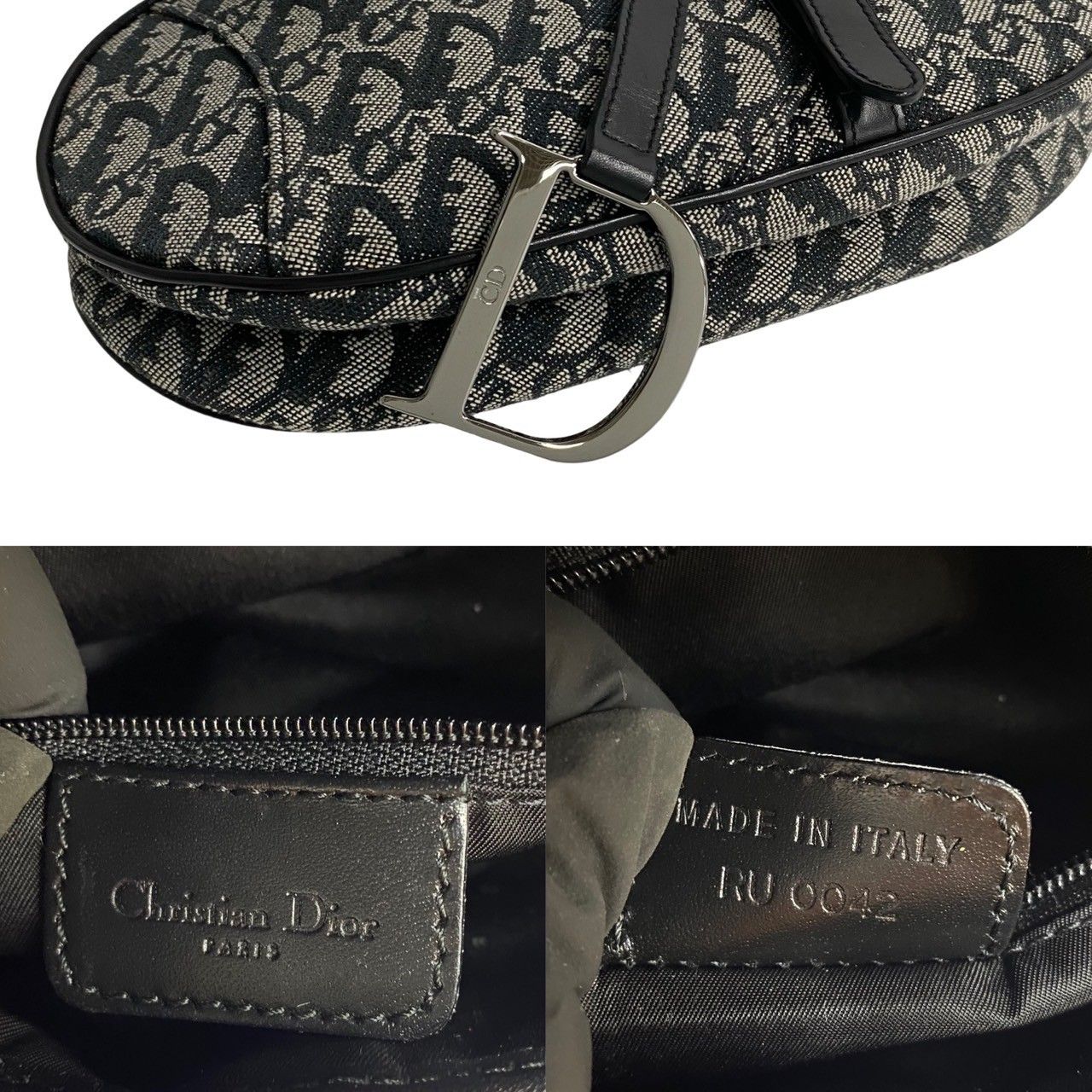 極 美品 Christian Dior ディオール サドルバッグ トロッター