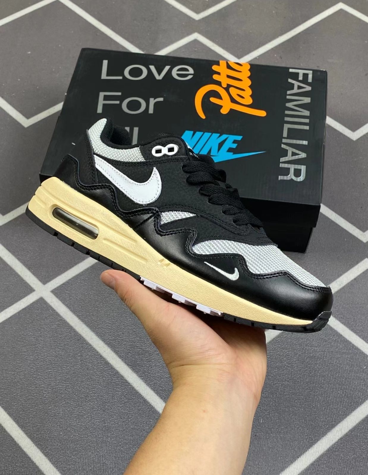 Patta × Nike Air Max 1 “Black”（DQ0299-001）