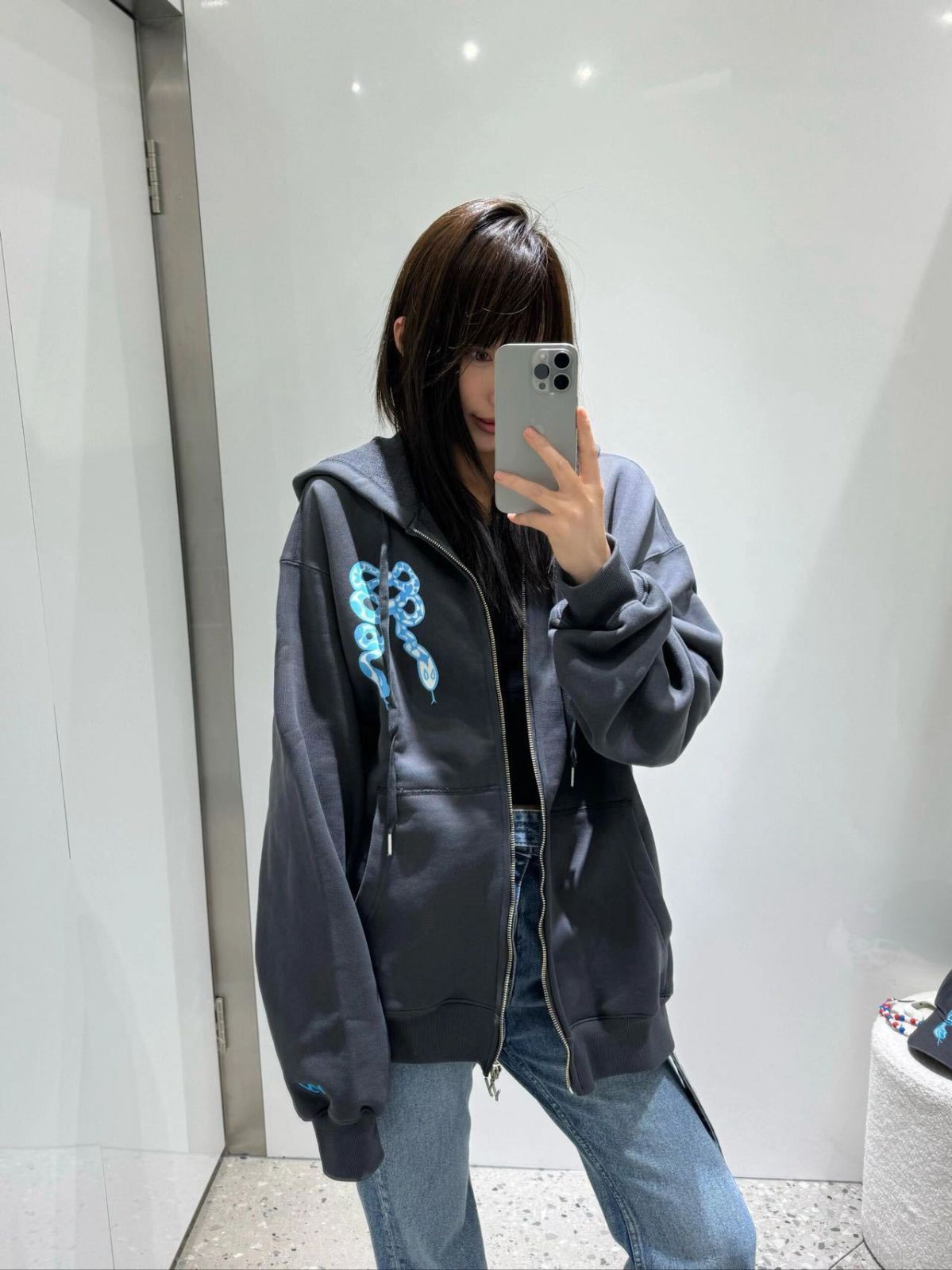OPEN YY オープンワイワイ パーカー BLUE RIBBON SNAKE HOODIE